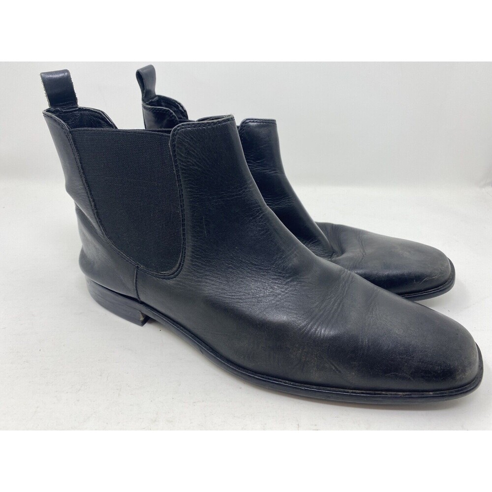 Gordon Rush Chelsea Boots Men Size 9.5 Black Leather Pull On Casual Dress